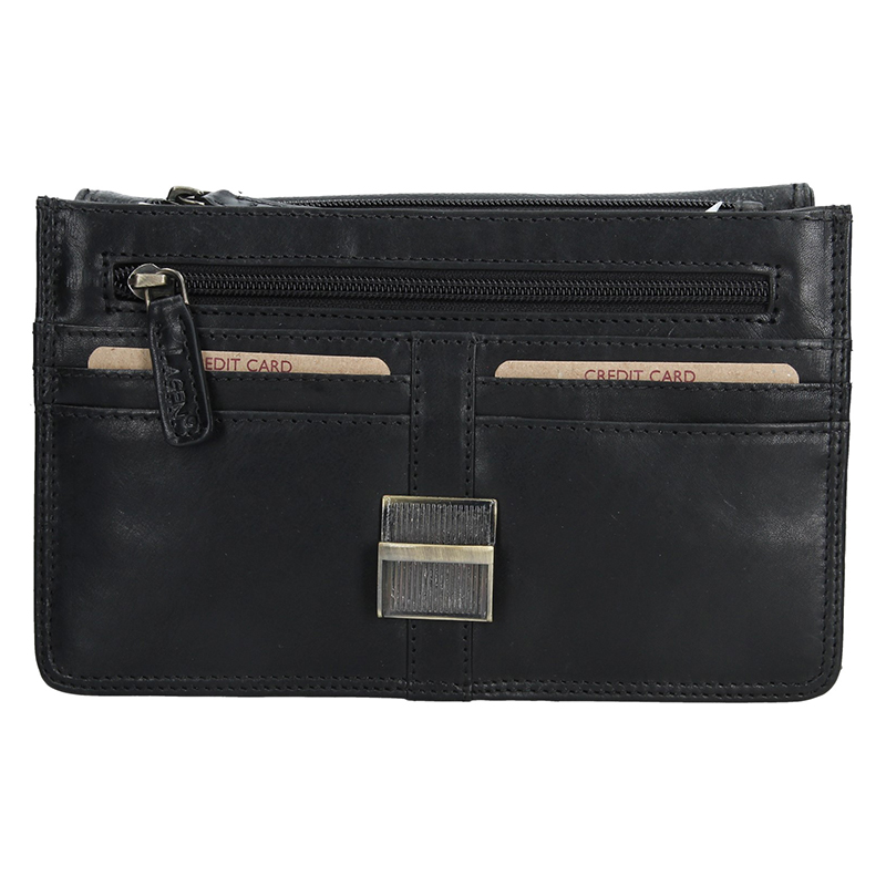 Pánská kožená etue LAGEN E 2016 T Černá