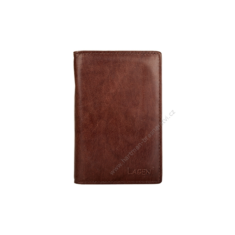 Dokladovka kožená LAGEN V 60 Hnědá