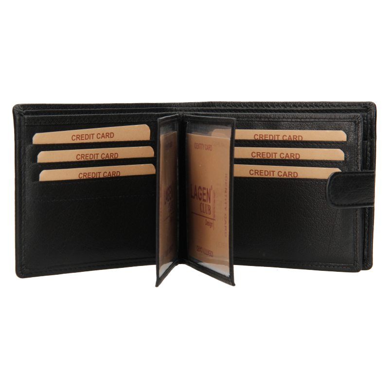 Pánská kožená peněženka LAGEN W 2006 Černá