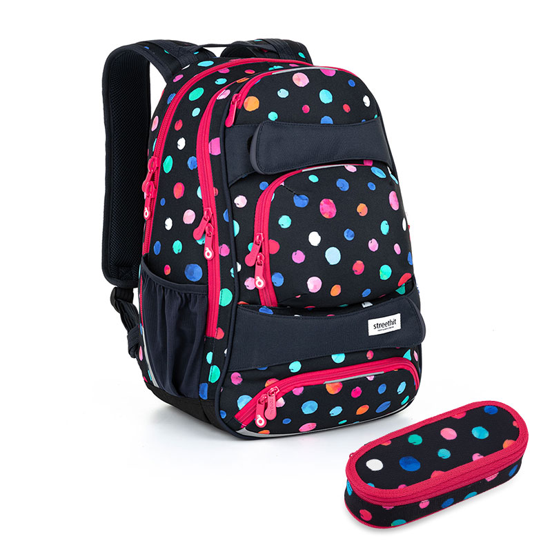 Studentský batoh s puntíky Topgal YUMI 22031 - SET SMALL