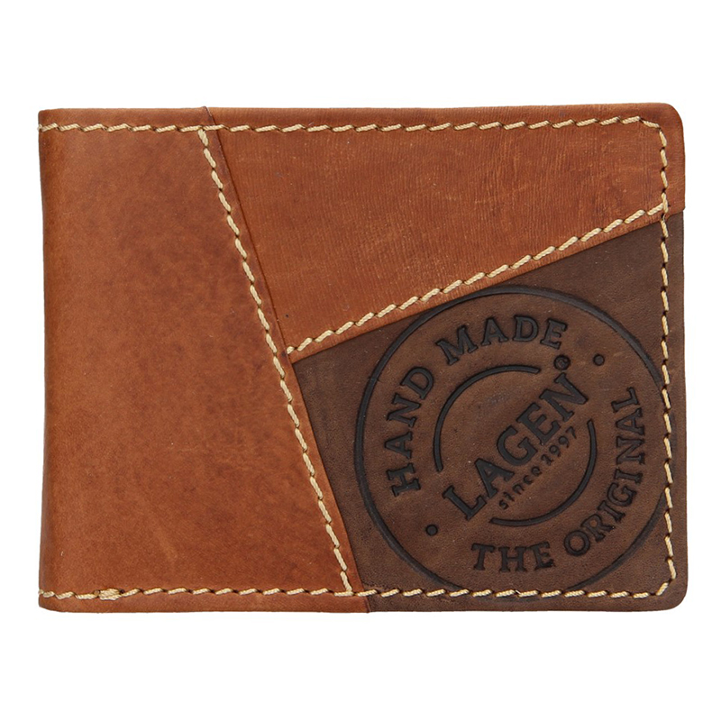 Pánská kožená peněženka LAGEN 51148 Sv.Hnědá